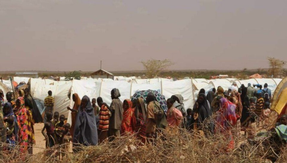 Østafrikanske flyktninger i en transittleir i Etiopia.