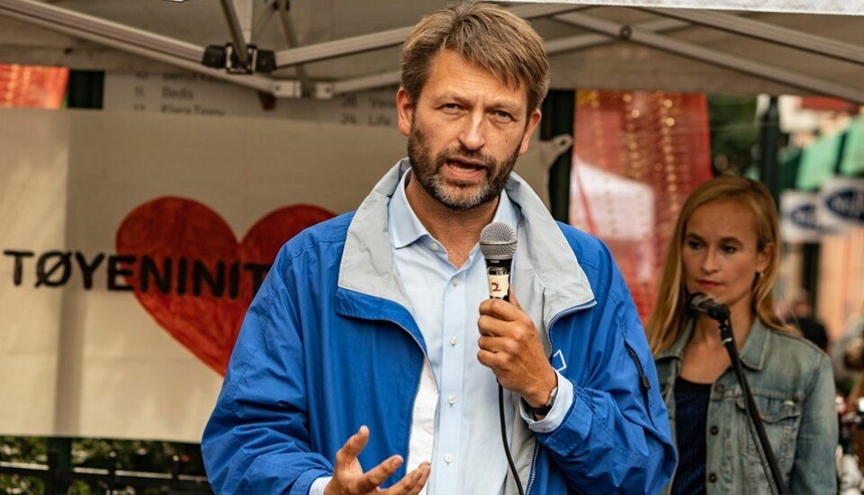 Oslo Høyres byrådslederkandidat, Eirik Lae Solberg under valgkampen. Foto: Helge Øgrim
