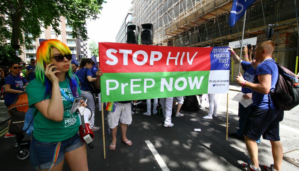 PrEP er et populært legemiddel blant menn som har sex med menn for å unngå HIV-smitte. Bildet er fra London Pride 2015. Foto: Graham Ó Síodhacháin/Wikimedia Commons (CC BY-SA 2.0)