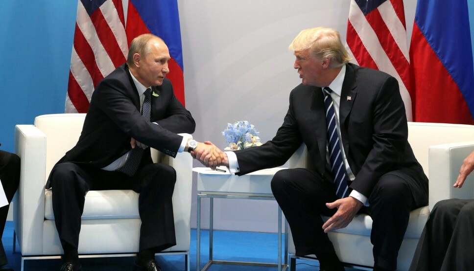 Russlands president Vladimir Putin og USAs president Donald Trump.