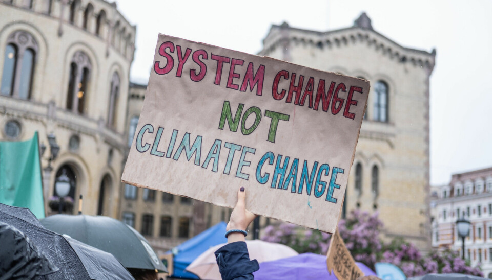 Klimastreik utenfor Stortinget 24. mai 2019