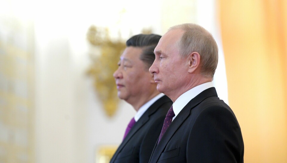 Kinas president Xi Jinping og Russlands president Vladimir Putin