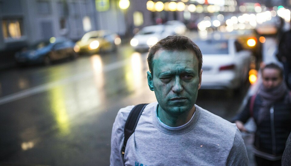 Aleksej Navalnyj etter et angrep i 2017