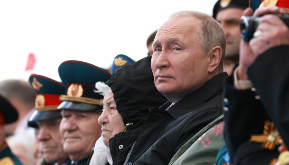 Vladimir Putin under feiringen av seieren over Nazi-Tyskland i Moskva 9. mai 2022.