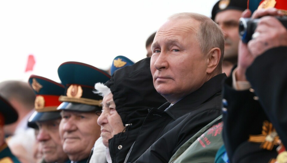 Vladimir Putin under feiringen av seieren over Nazi-Tyskland i Moskva 9. mai 2022.