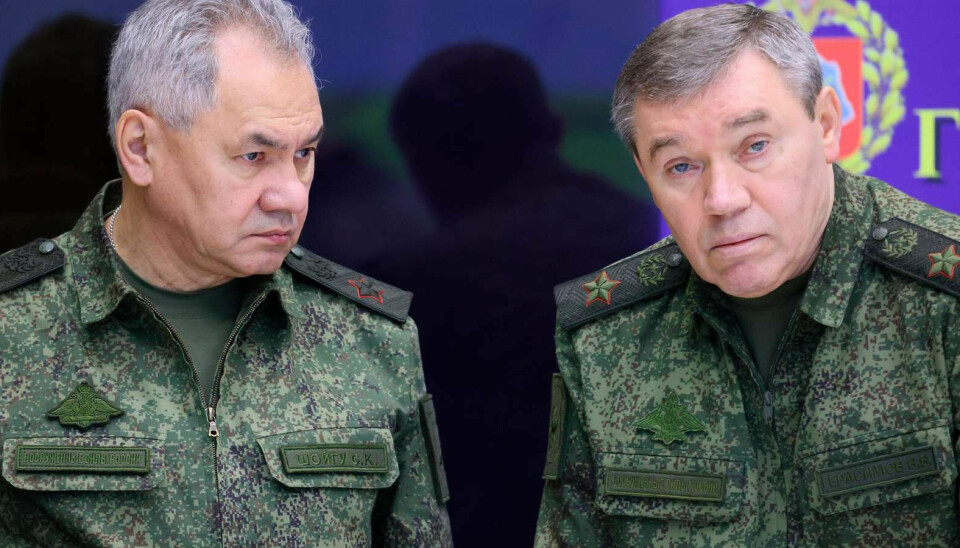 Russlands forsvarsminister Sergej Sjojgu og generalstabssjef Valerij Gerasimov