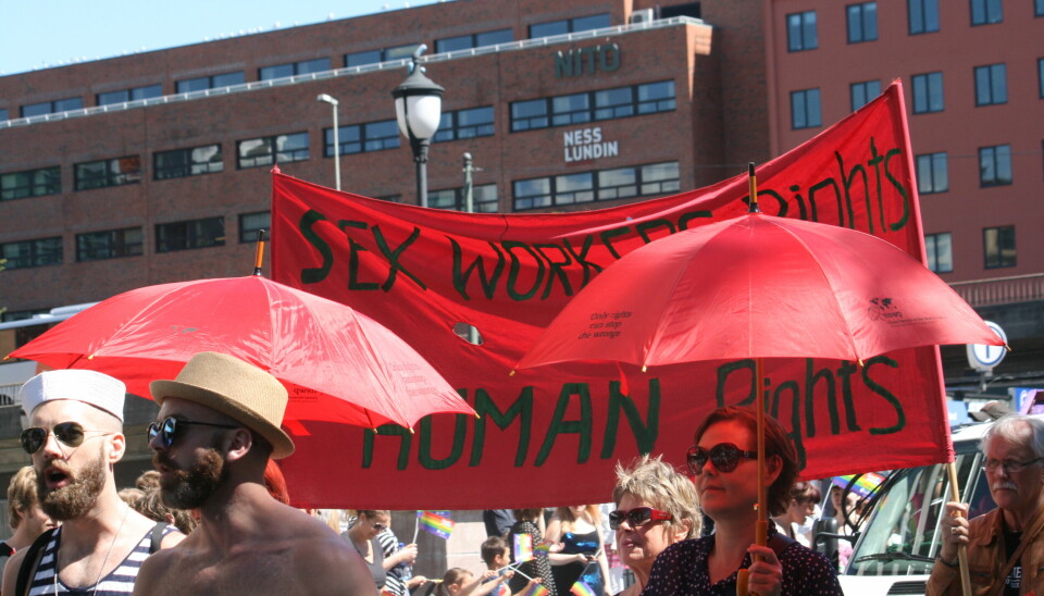 Fra Pride-paraden i Oslo i 2015. «Sex Workers’ Rights are Human Rights»
