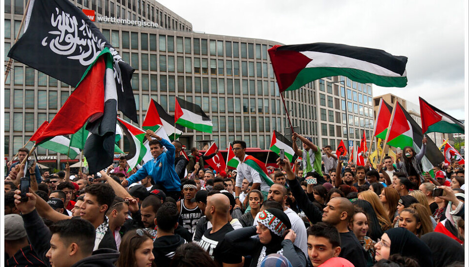 Pro-palestinske grupper protester mot Israel i Berlin i 2014. Hamas oppfordrer til en global mobiliseringsdag for solidaritet med det palestinske folk fredag 13. oktober.
