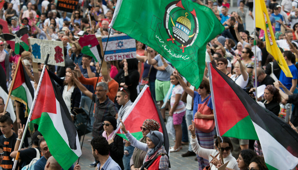 Ikke alle reagerte med forferdelse på Hamas' drap på hundrevis av israelske sivile. Mange steder i verden ble angrepene feiret, skriver Nils August Andresen. Bildet er fra en pro-palestinsk demonstrasjon i 2014.