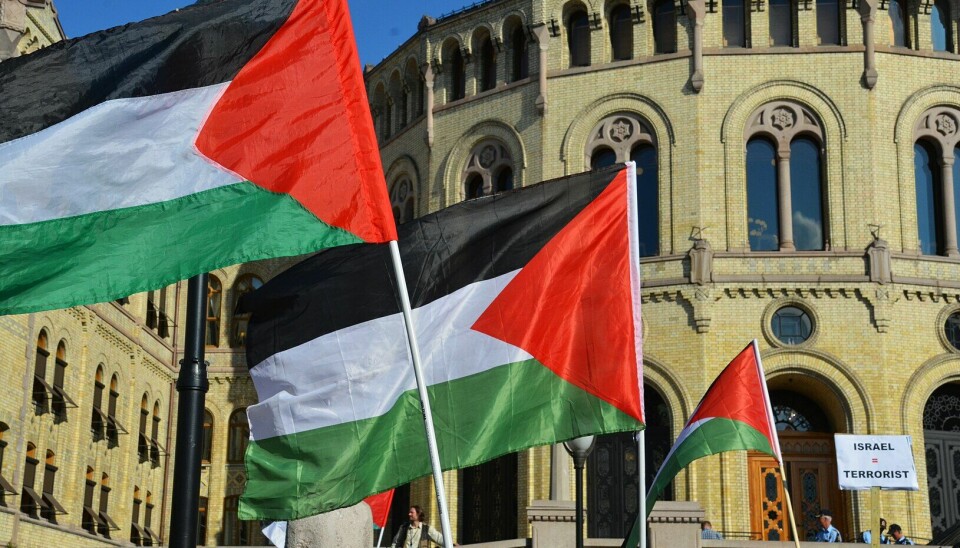 14. november vil Stortinget ta stilling til et representantforslag fra Rødt som blant annet krever at Norge anerkjenner Palestina som stat. Bildet er fra en markering i 2014.