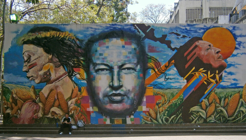 Veggmaleri av Hugo Chávez i Caracas
