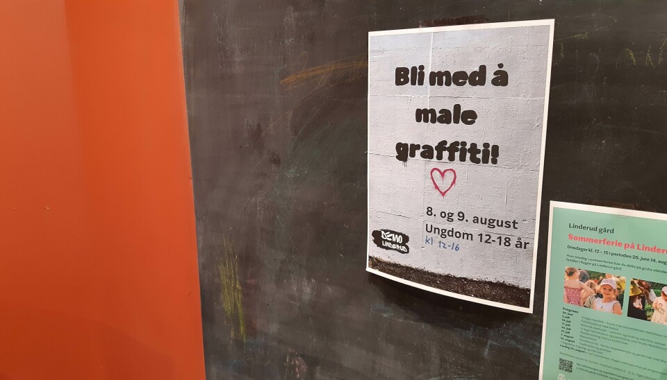 Graffitikurs for ungdom på Linderud bibliotek