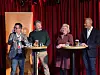 Bilde at valgforsker og tidligere SV-statssekretær Ketil Raknes, redaktør i Minerva Nils August Andresen, tidligere Frp-leder Siv Jensen og valgforsker Johannes Berg, stående i et panel med Civita-logo bak seg.
